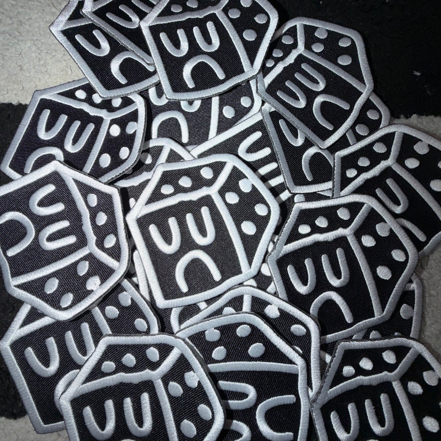 DICE BOY IRON ON PATCH - BLACK