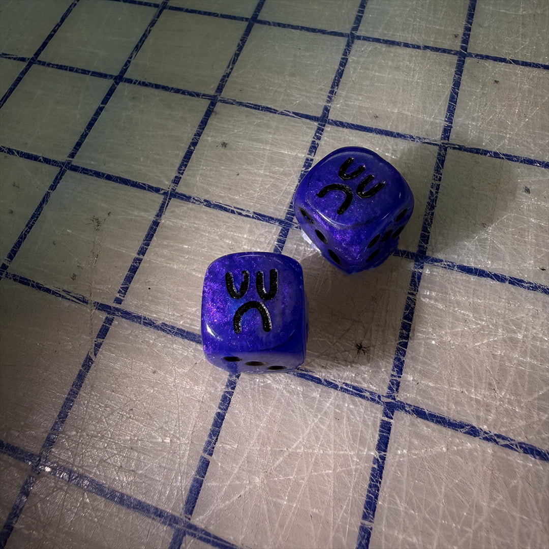 VALVE CAP DICE BOYS - NIGHT SKY PURPLE SET