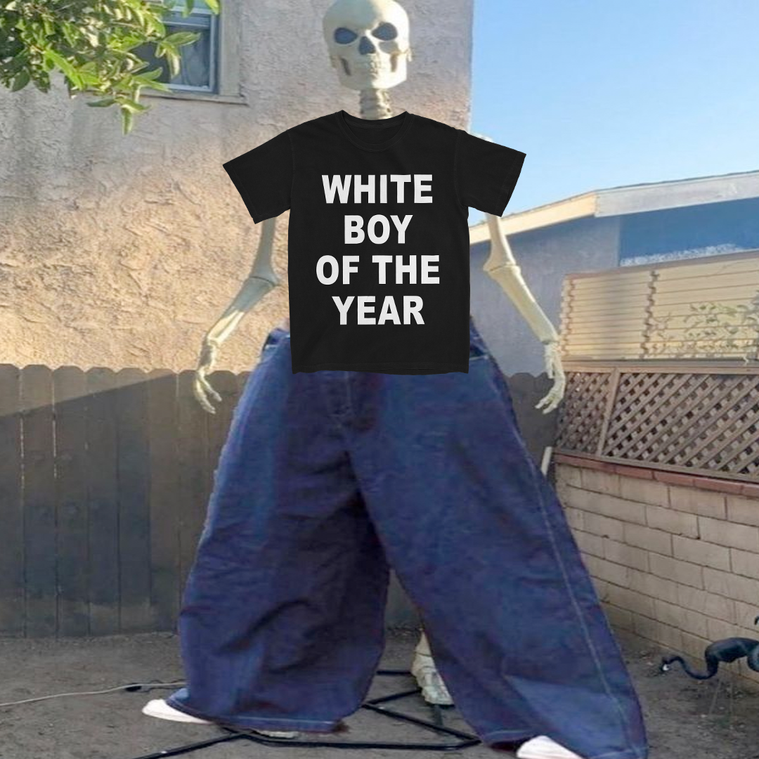 WHITE BOY OF THE YEAR SHIRT - BLACK