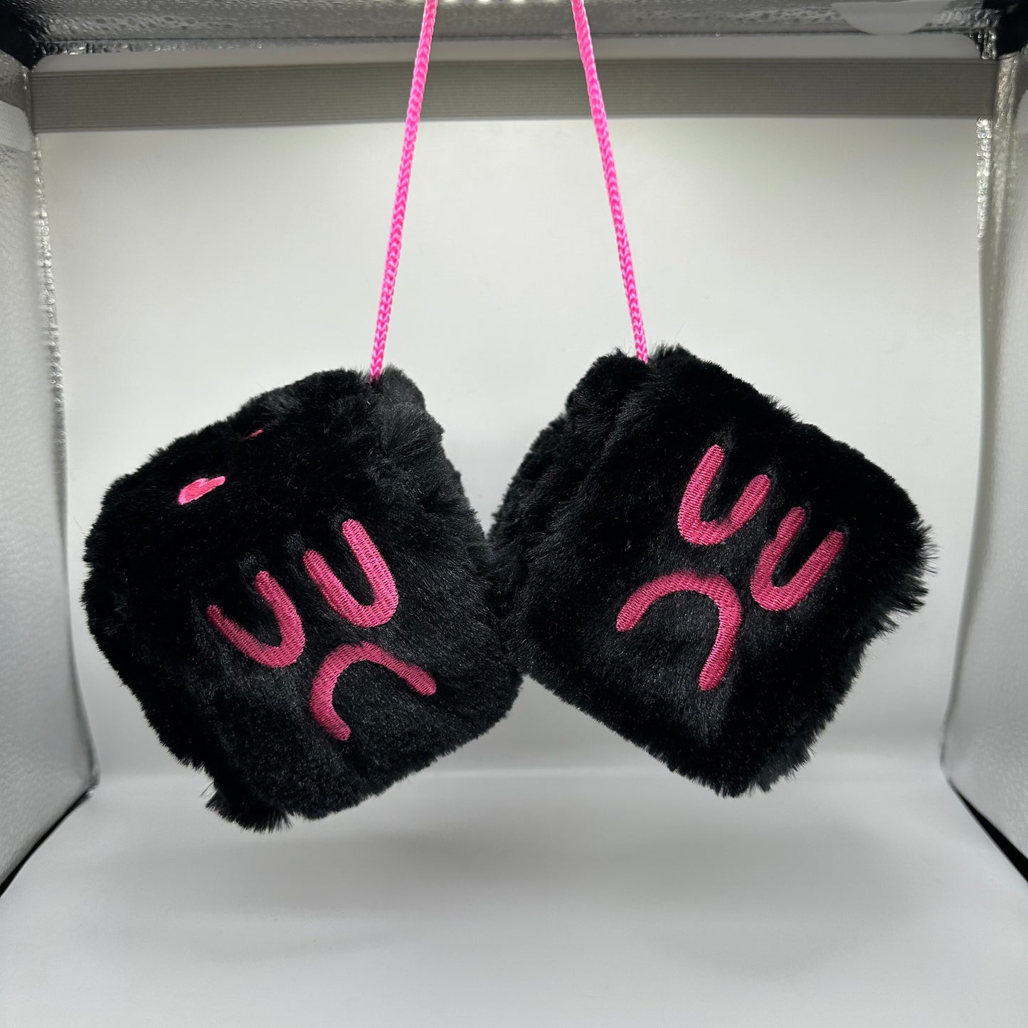 FUZZY DICE BOYS - BLACK & PINK HEART EDITION