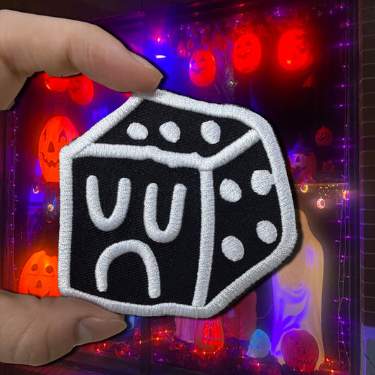 DICE BOY IRON ON PATCH - BLACK