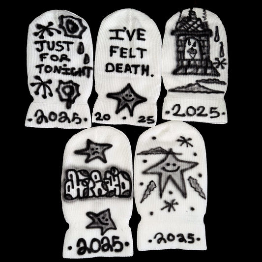 1/1 END OF 2025 AIRBRUSHED SKI MASK - WHITE