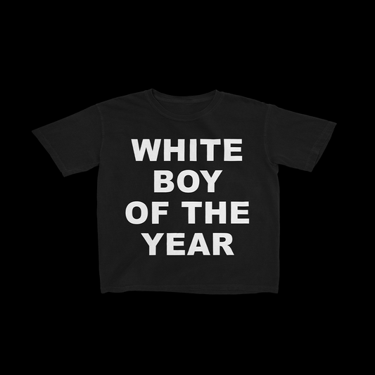 WHITE BOY OF THE YEAR SHIRT - BLACK