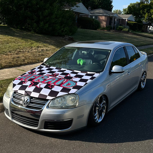 TEAM AFRAID CHECKERED HOOD COVER FLAG