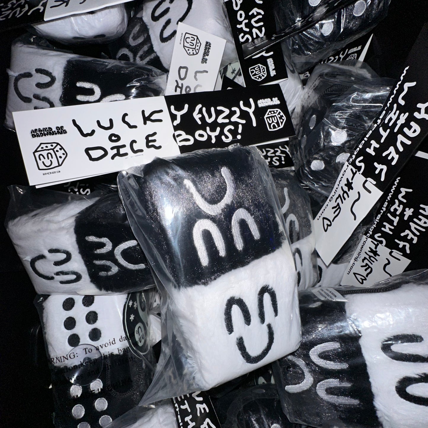 FUZZY DICE BOYS - BLACK / WHITE YIN & YANG (SPECIAL EDITION)