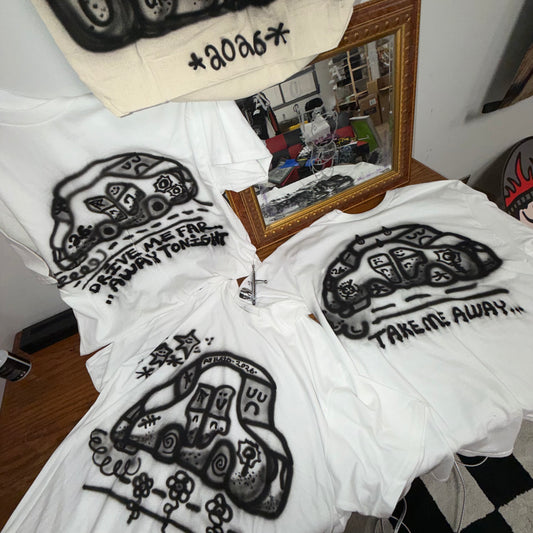 AIRBRUSHED SHIRT- WHITE