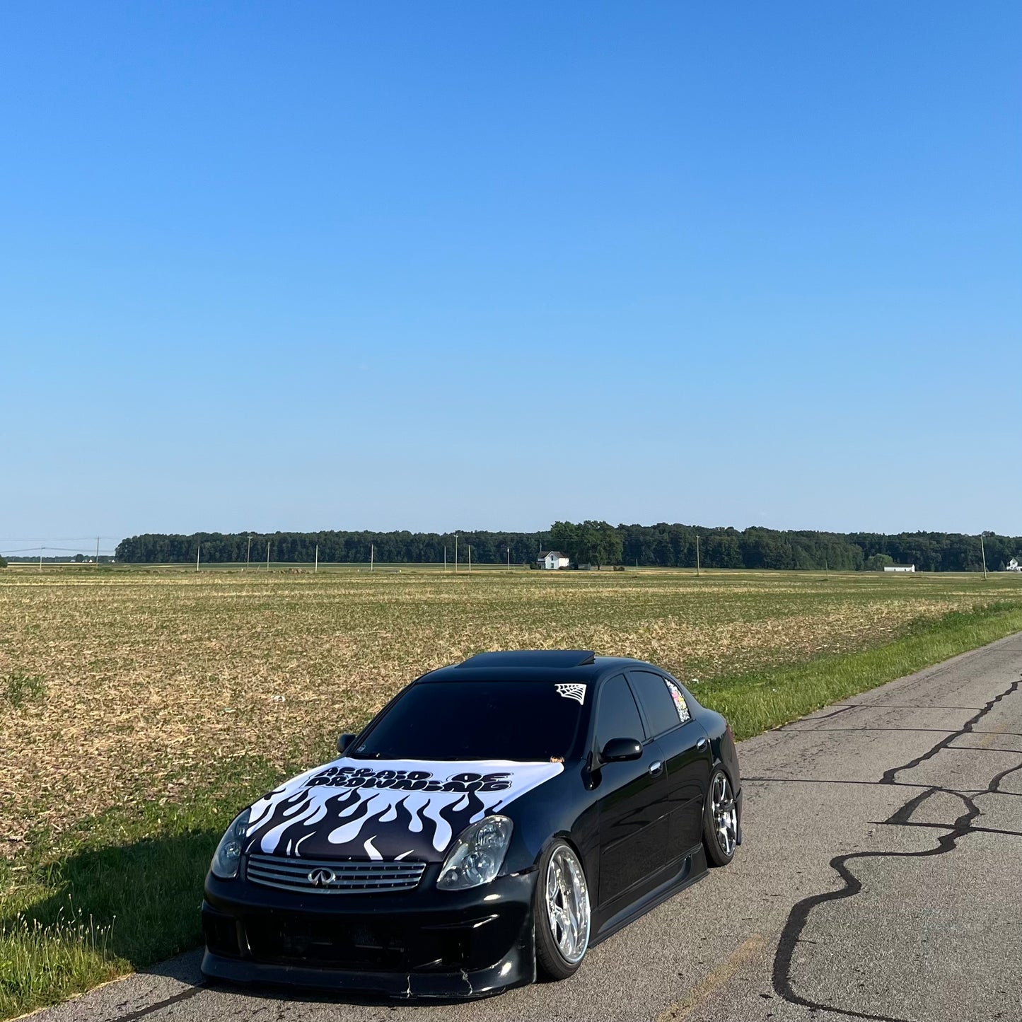 BLACK FIRE HOOD COVER FLAG