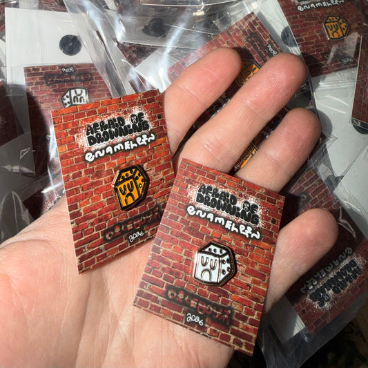 DICE BOY MINI ENAMEL PIN - ORANGE