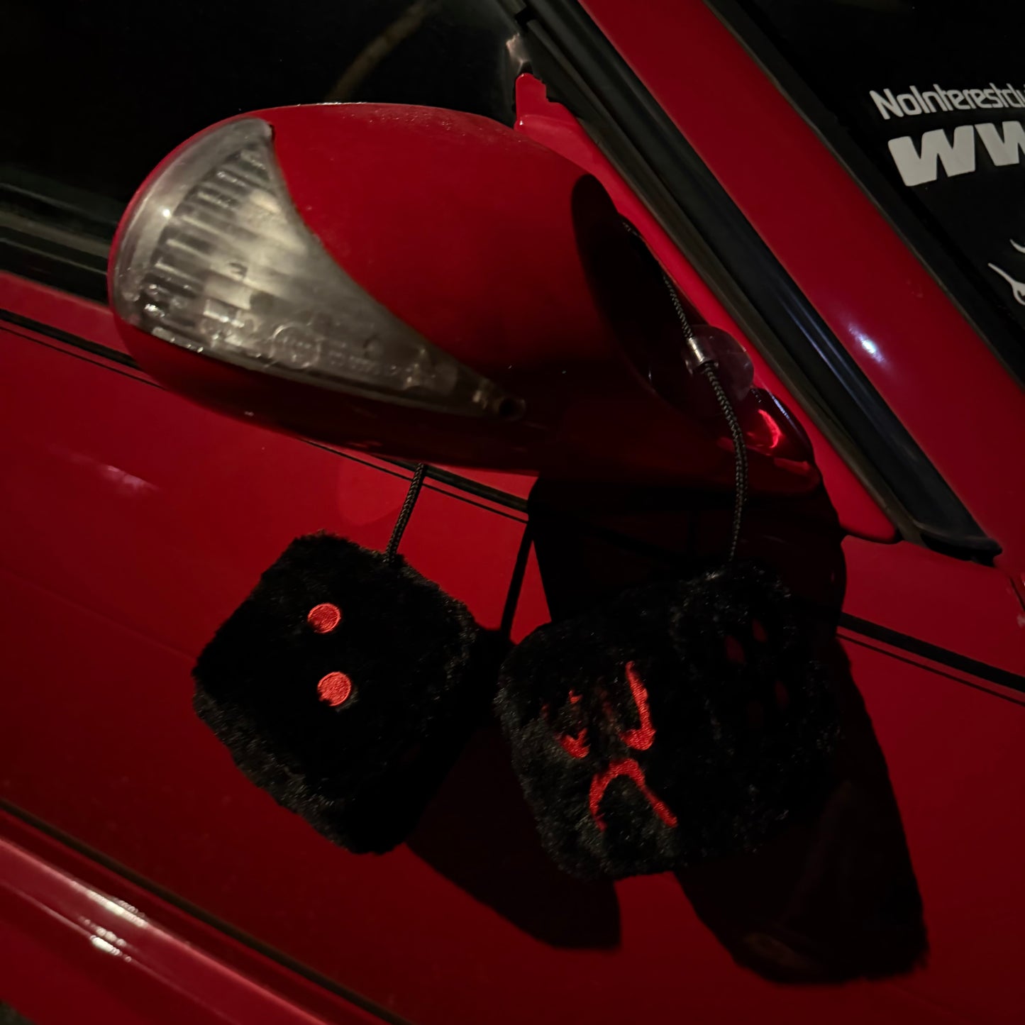 FUZZY DICE BOYS - BLACK & RED