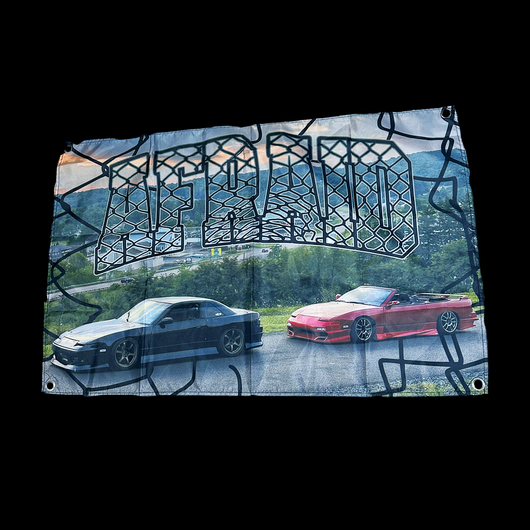 TEAM AFRAID 240SX TAPESTRY FLAG – afraidofdrowning
