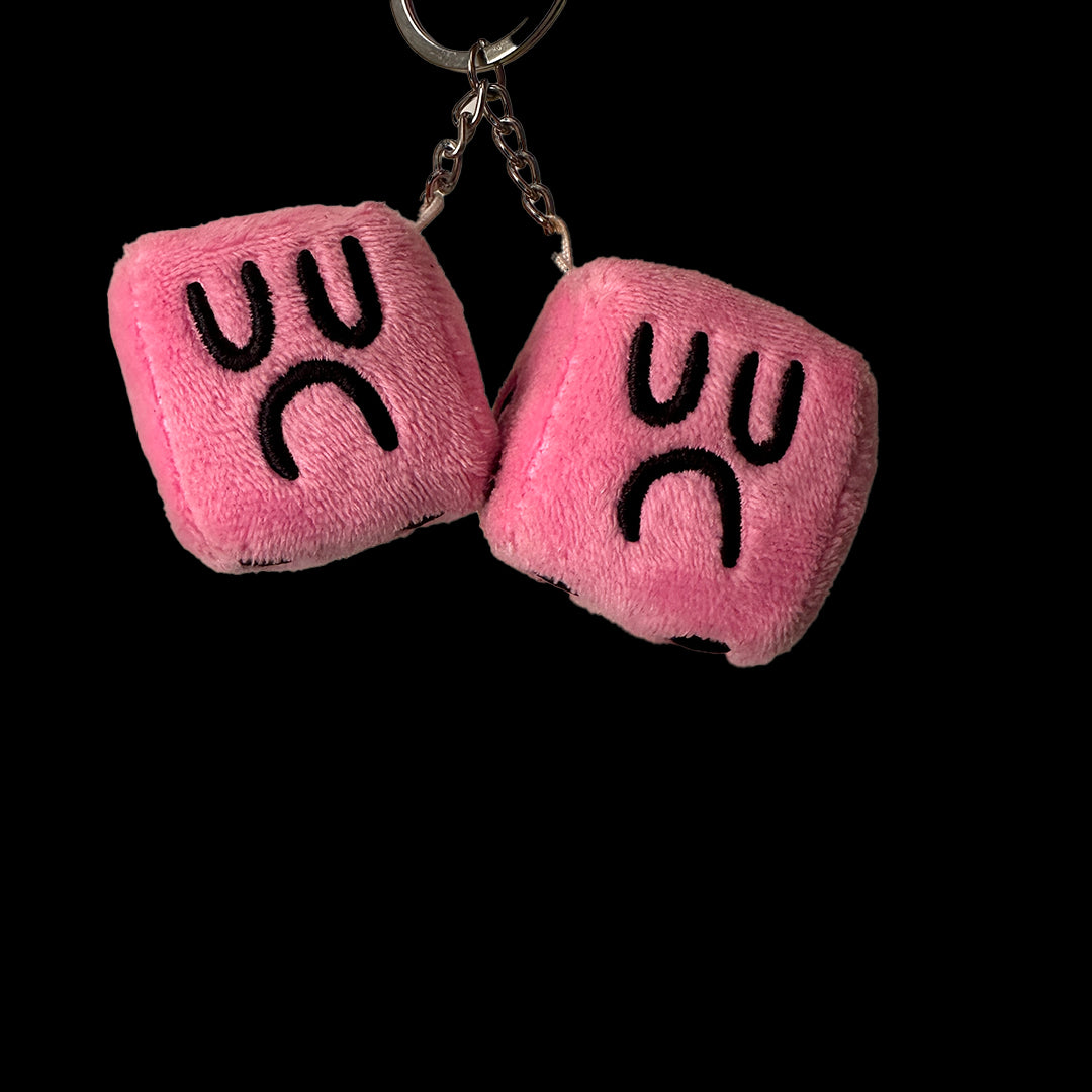 DICEBOY PLUSHIE KEYCHAIN - PINK