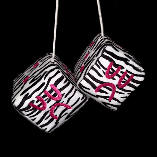 FUZZY DICE BOYS - ZEBRA PRINT (SPECIAL EDITION)