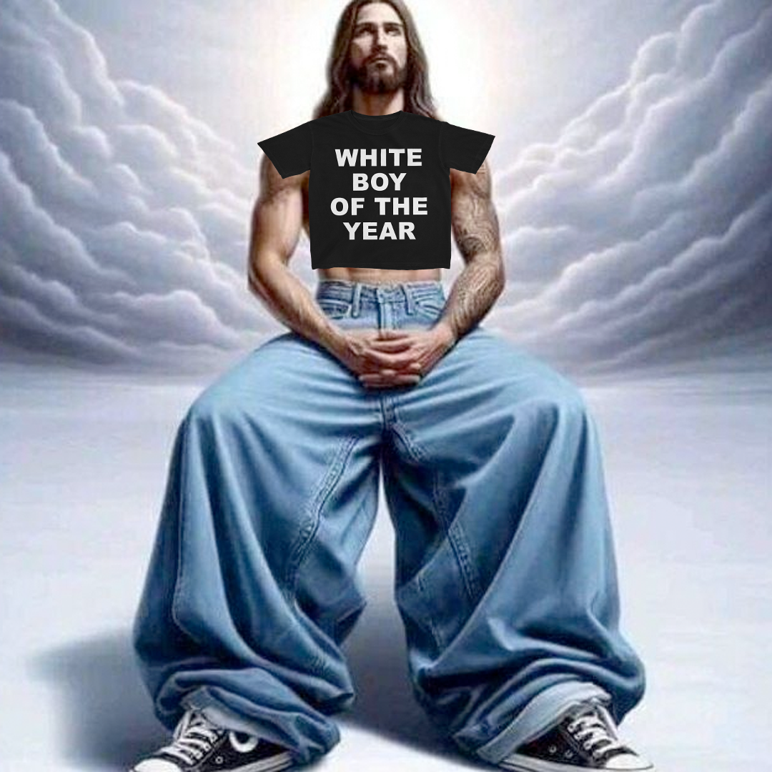 WHITE BOY OF THE YEAR SHIRT - BLACK