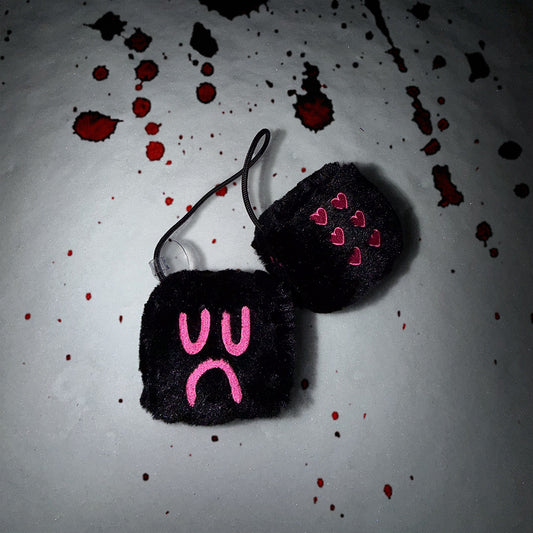 FUZZY DICE BOYS - BLACK & PINK HEART EDITION V2