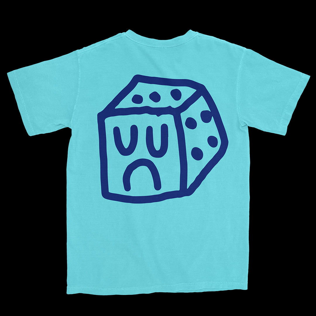 AFRAID 2023 DICE BOY SHIRT - AQUA / NAVY