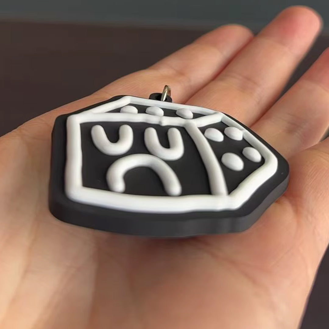 DICE BOY 2D KEYCHAIN - BLACK