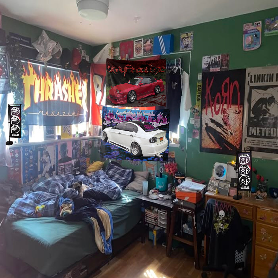 XAFRAIDX 240SX TAPESTRY FLAG