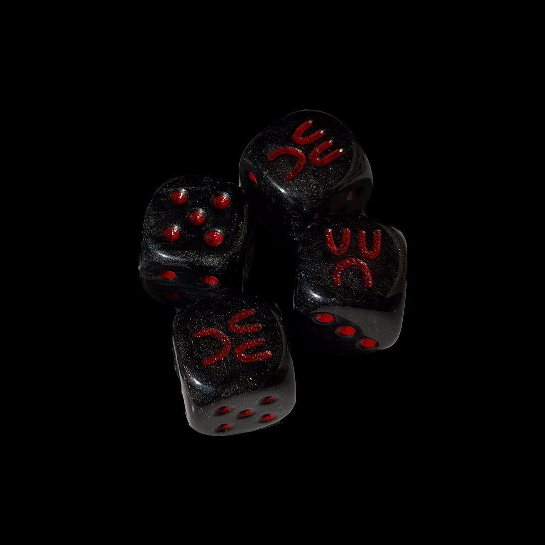 VALVE CAP DICE BOYS - BLACK & RED SET