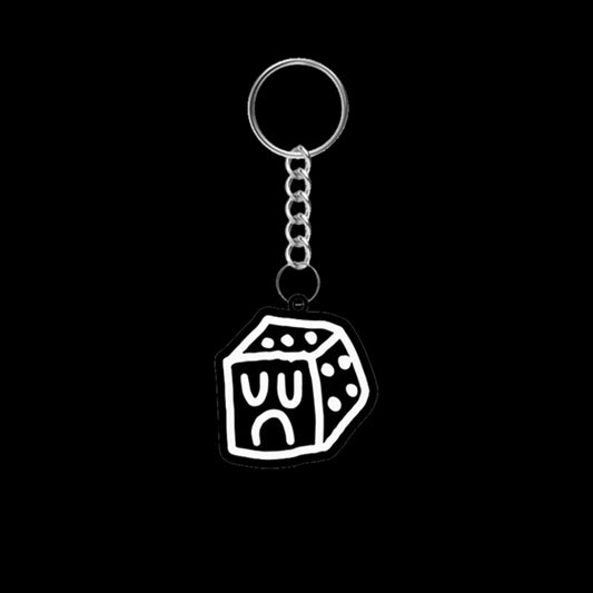 DICE BOY 2D KEYCHAIN - BLACK