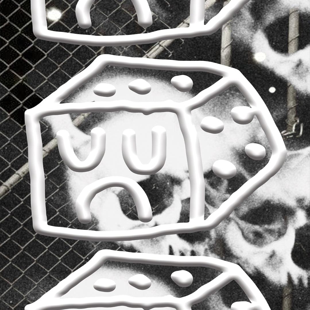 GHOST OF MY OWN SKULL DICE STACK NOBORI FLAG ( PRE ORDER )