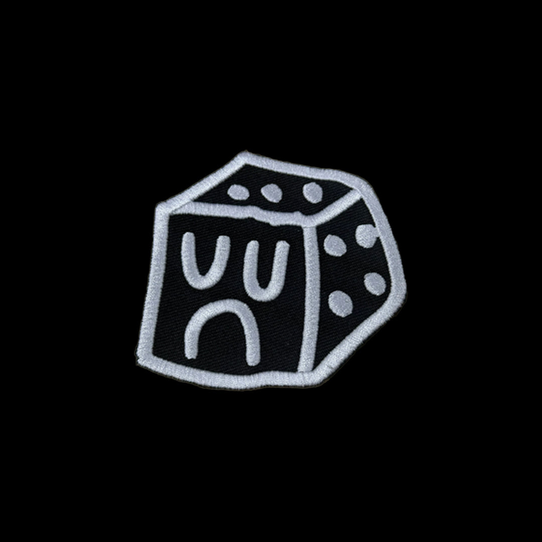 DICE BOY IRON ON PATCH - BLACK