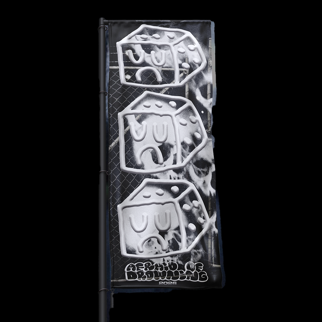 GHOST OF MY OWN SKULL DICE STACK NOBORI FLAG ( PRE ORDER )