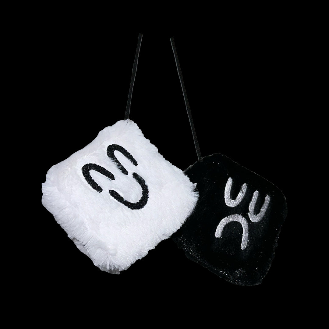 FUZZY DICE BOYS - BLACK / WHITE YIN & YANG (SPECIAL EDITION)