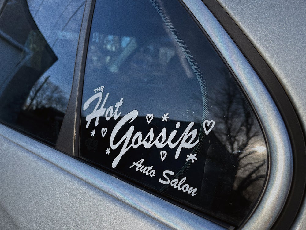 THE HOT GOSSIP AUTO SALON STICKER