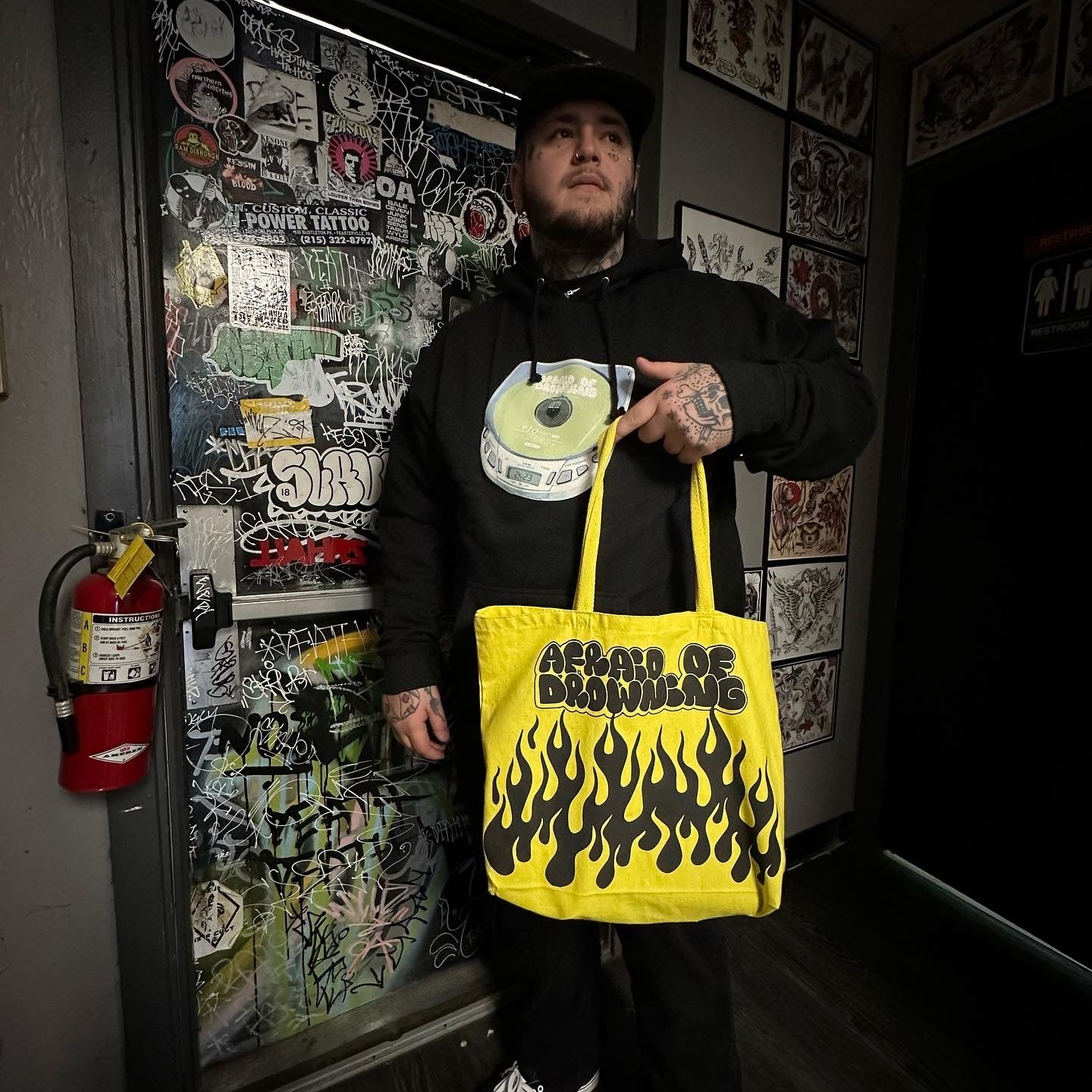 FIRE TOTE BAG - YELLOW