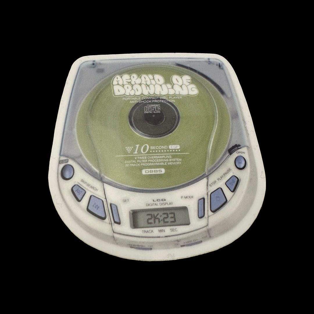 CD PLAYER STICKER – afraidofdrowning