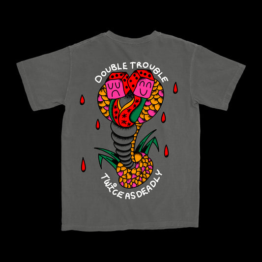 DOUBLE TROUBLE SNAKE SHIRT - SMOKED PEPPER